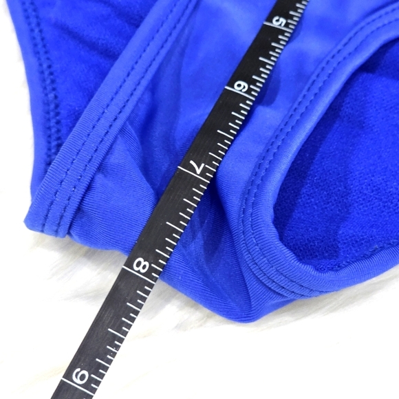 Brave Soul x Nasty Gal Bikini Set – Cobalt Blue Cut-Out High Neck Top, Racerback - Picture 14 of 16